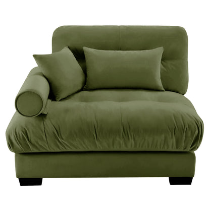 Milano Sofa LSF W/3 pillows - green image 1