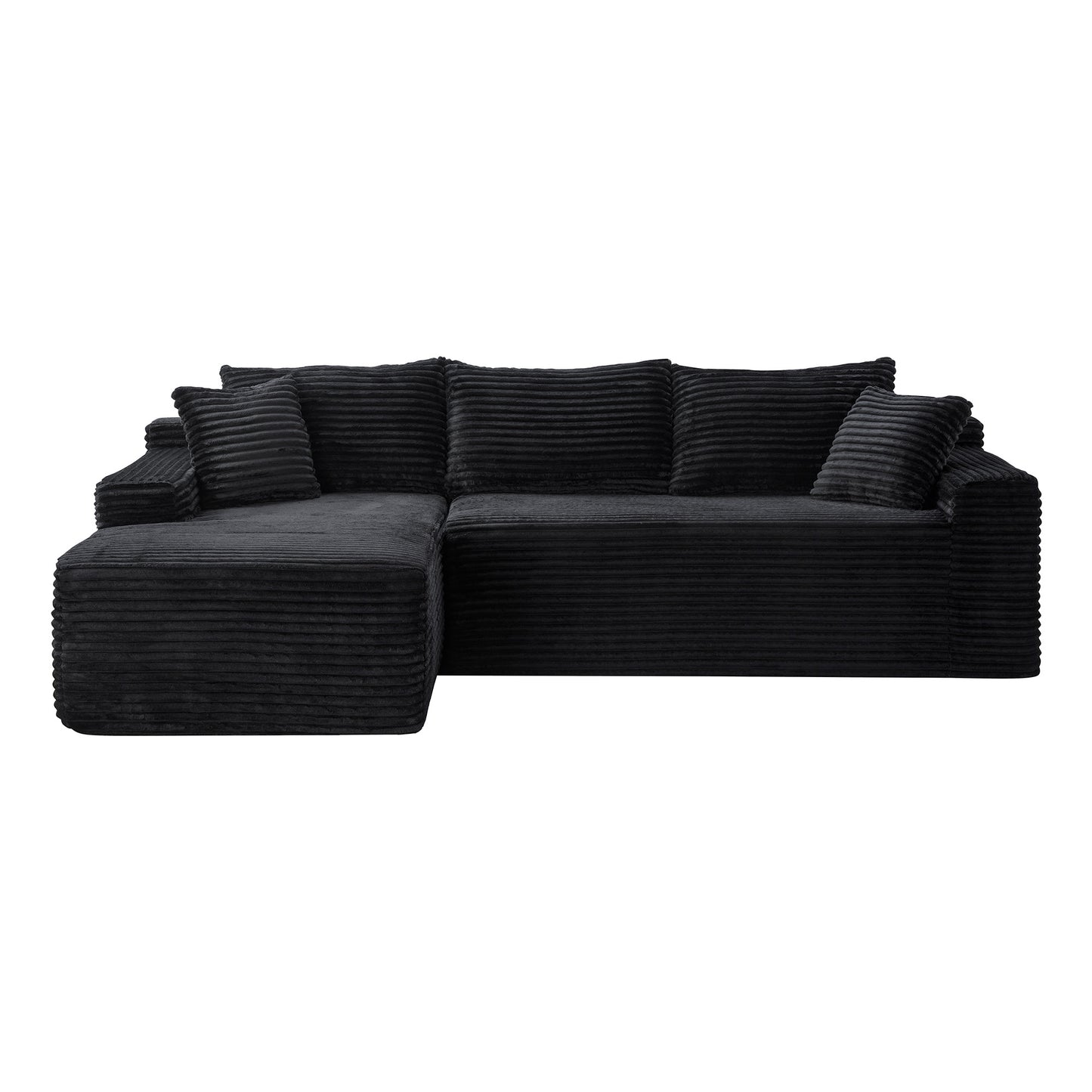 94.5" Cloud Modular Sectional Sofa Couch with L-Shape Chaise,Modern Minimalist Upholstered Couches for Living Room Bedroom,Deep Seat Corner Couch,No Assembly Required image 6