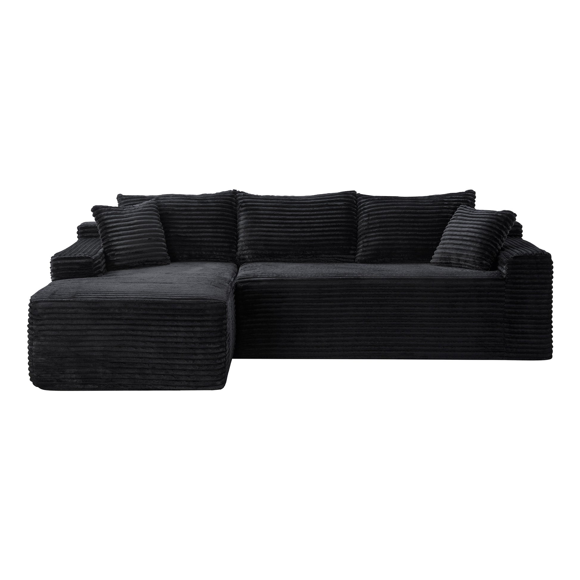 94.5" Cloud Modular Sectional Sofa Couch with L-Shape Chaise,Modern Minimalist Upholstered Couches for Living Room Bedroom,Deep Seat Corner Couch,No Assembly Required image 6