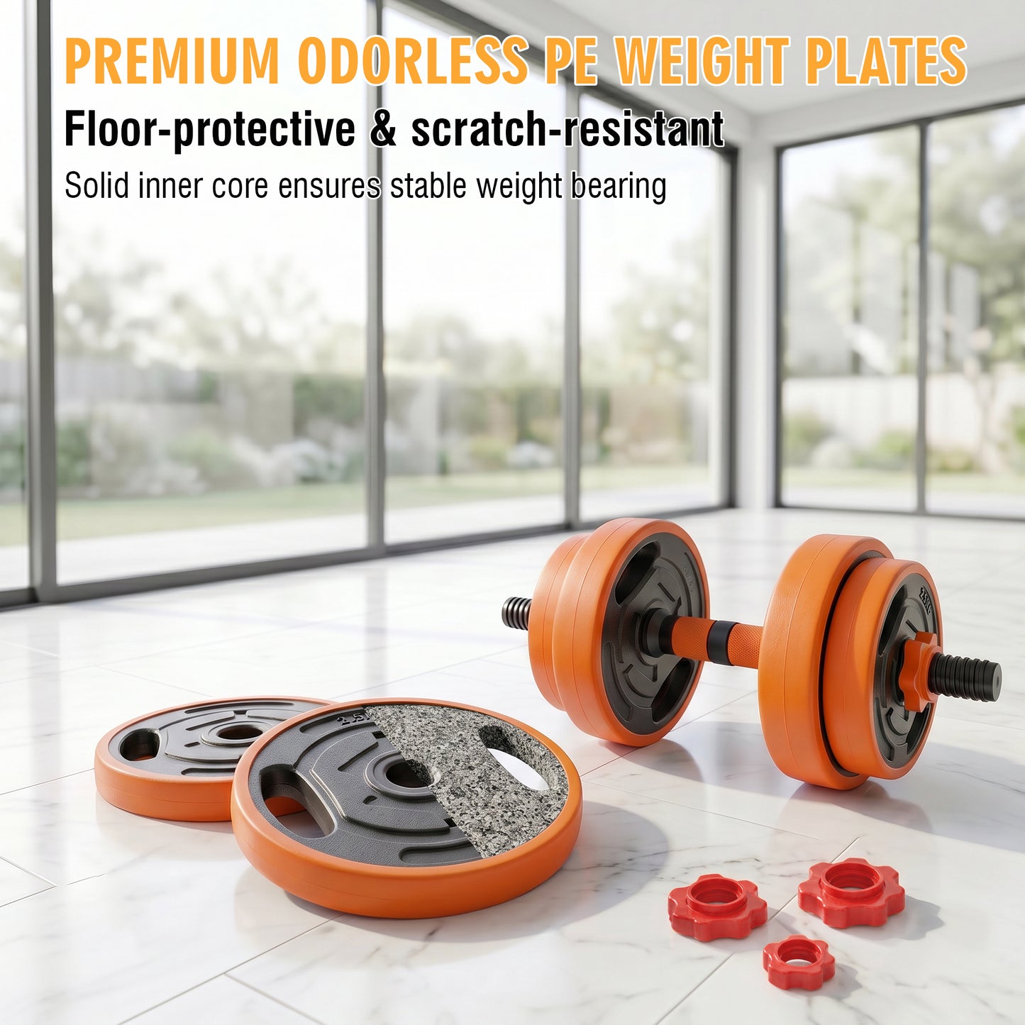 66LB Adjustable Dumbbell Set, 4-in-1 Convertible Weights, Dumbbells, Barbell, Kettlebells for Home Gym Workouts image 11