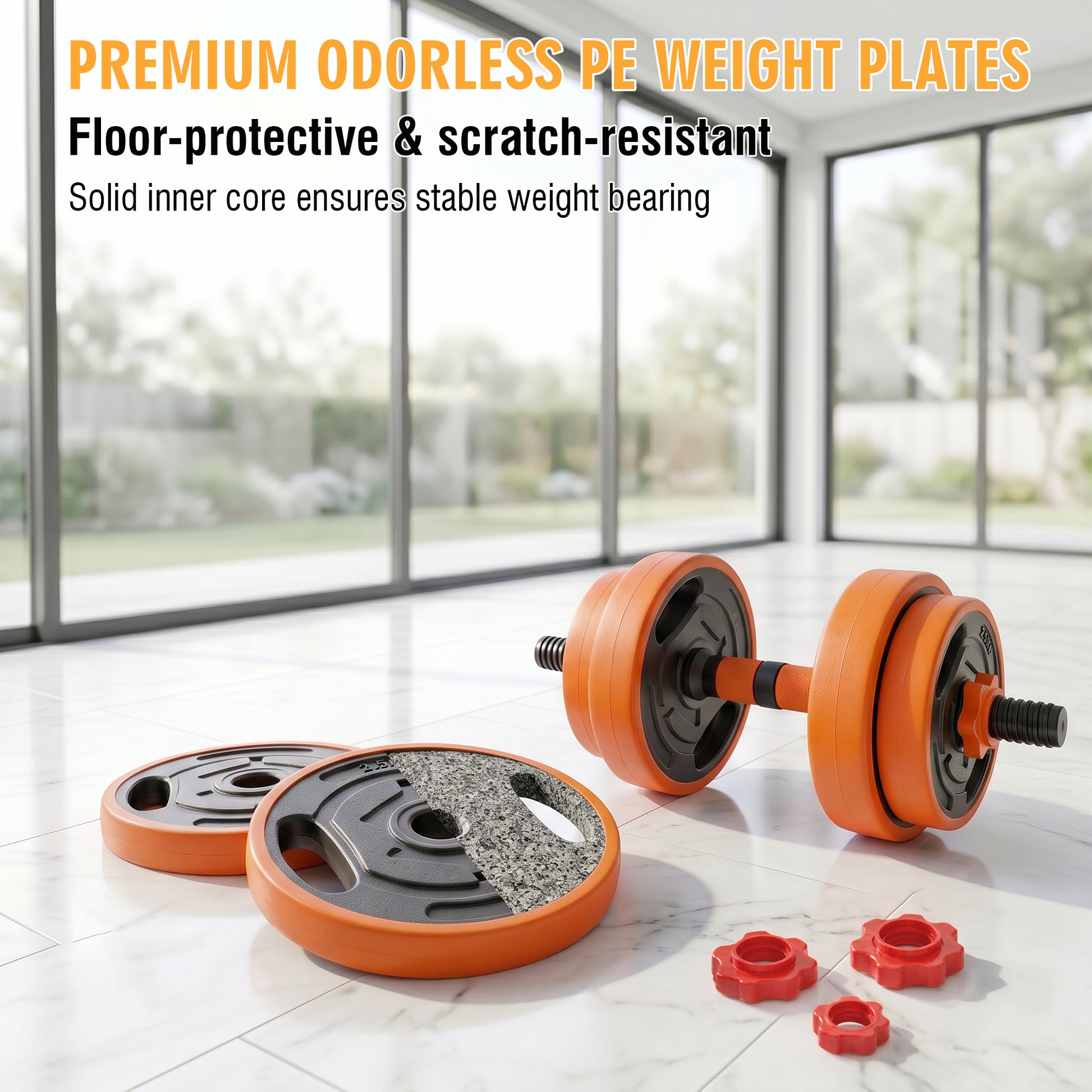66LB Adjustable Dumbbell Set, 4-in-1 Convertible Weights, Dumbbells, Barbell, Kettlebells for Home Gym Workouts image 11