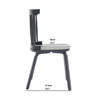 Windsor Dining Chairs Set of 2,Wood Farmhouse Spindle Back, Widen Seat, Mid-Century Modern French Country Style, for Living Room Restaurant, Black image 12