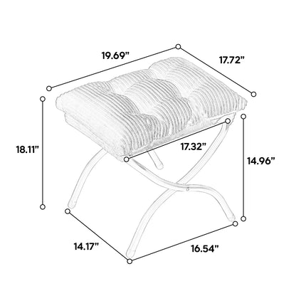 Lazy Chair with Ottoman, Modern Lounge Accent Chair with Armrests and a Side Pocket, Leisure Upholstered Sofa Chair Reading Chair with Footrest for Small Space, Corner Chair-White image 11