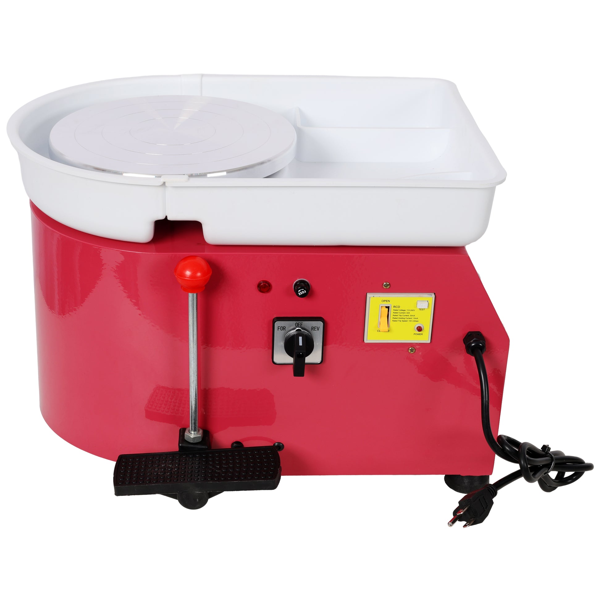 10 Inch Electric Pottery Wheel, Ceramic Clay Machine with Foot Pedal & Detachable Basin, 60-300RPM Adjustable Speed,Complete DIY Pottery Tools for Adults & Beginners, Art Craft Making,Pink Color image 2