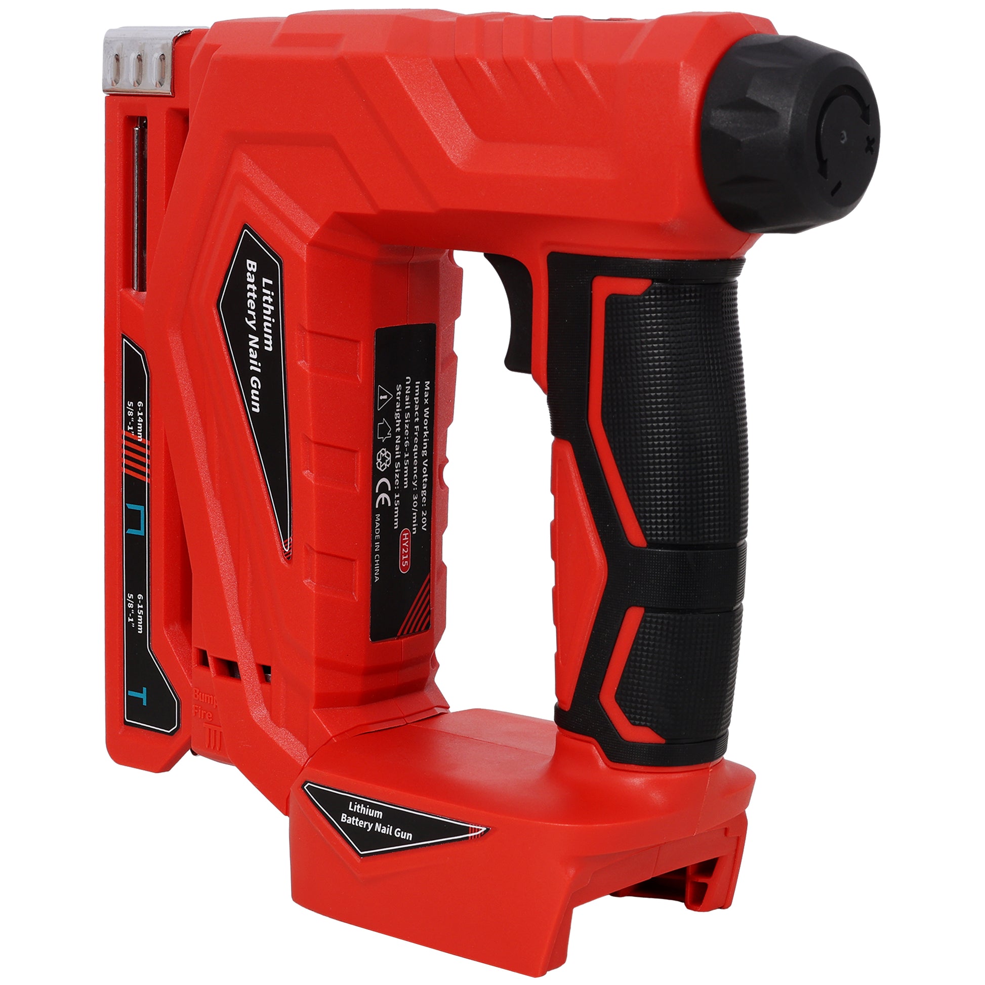 2-in-1 Cordless Brad Nailer & Narrow Crown Stapler, Compatible with Milwaukee 20V MAX Battery, Battery Powered Nail Gun with Safety Lock, Professional Woodworking DIY Fastening Tool, Tool Only image 2