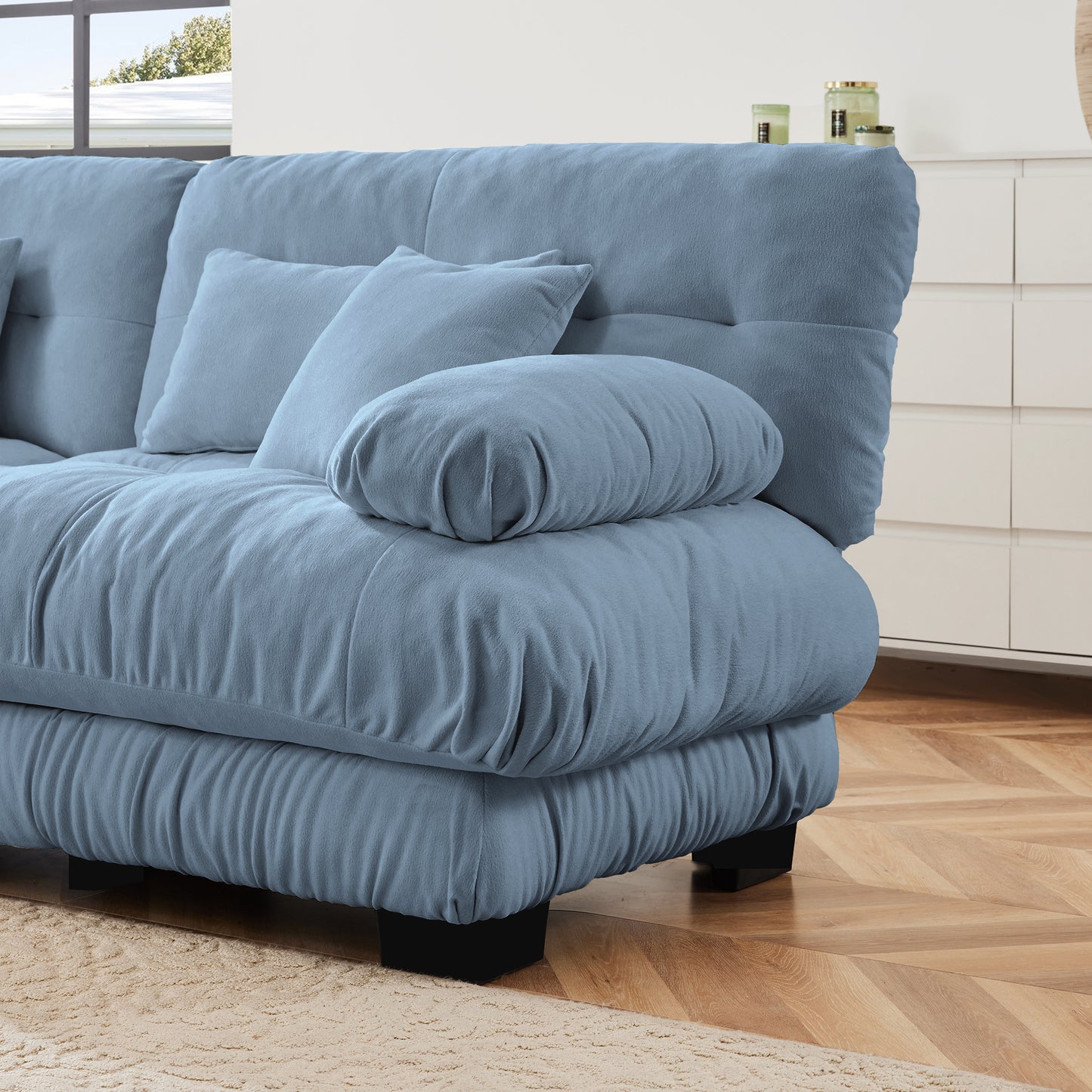 Pariss Sofa RSF W/2 pillows - Blue image 4