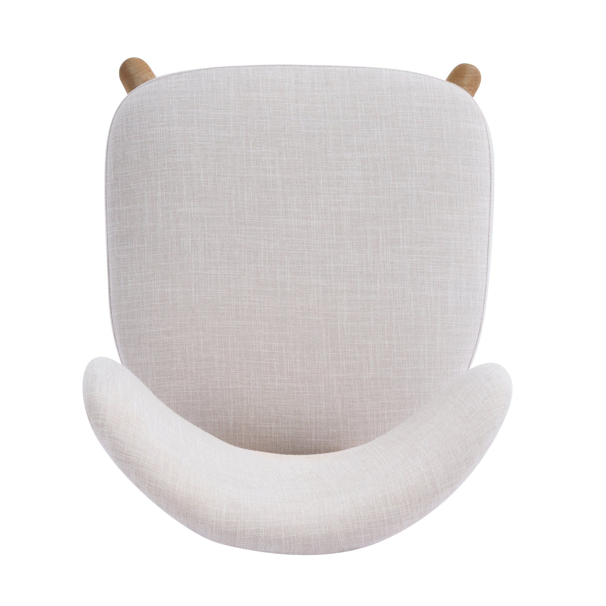 Beige Upholstered Scandinavian Natural Finished Frame Dining Chairs (Set of 2) image 11