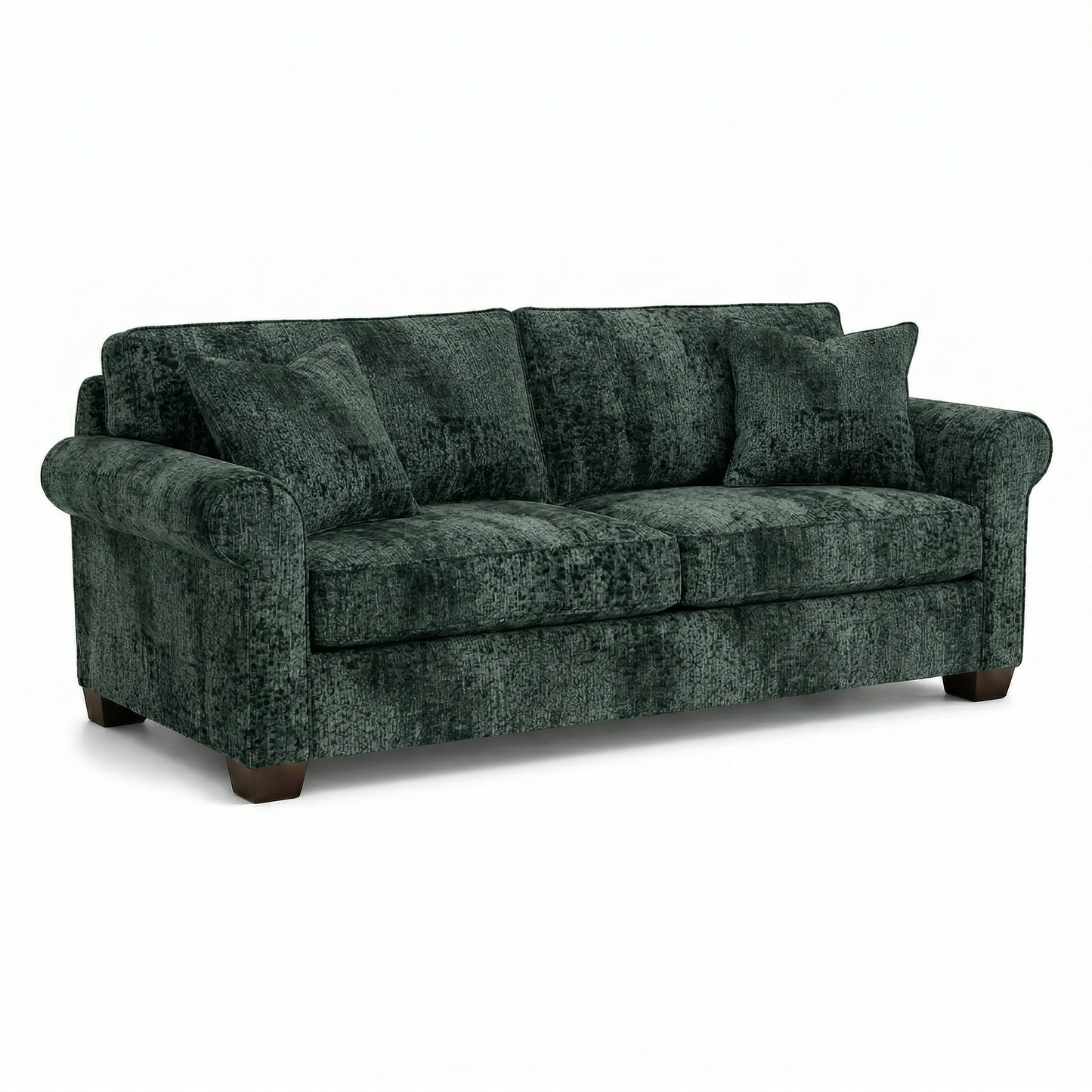 Irlanda Sofa – Made in USA, 5-Day Shipping, Custom Fabric Options, Classic Sofa Wholesale Sofa Furniture - Velvet Antique Charcoal - Sage Green image 8
