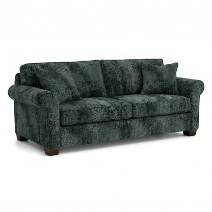 Irlanda Sofa – Made in USA, 5-Day Shipping, Custom Fabric Options, Classic Sofa Wholesale Sofa Furniture - Velvet Antique Charcoal - Sage Green image 8