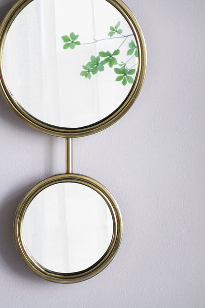 2 Circle Mirrors for Wall Decor, Unique Contemporary Wall Mirror for Living Room Bedroom Entryway,11" x 28.5" image 13
