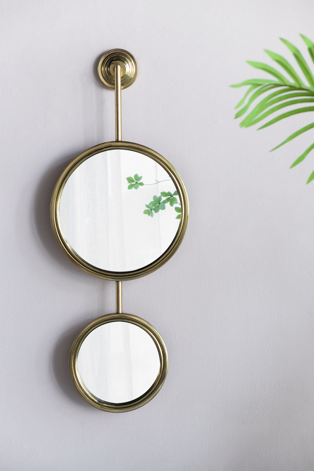 2 Circle Mirrors for Wall Decor, Unique Contemporary Wall Mirror for Living Room Bedroom Entryway,11" x 28.5" image 6