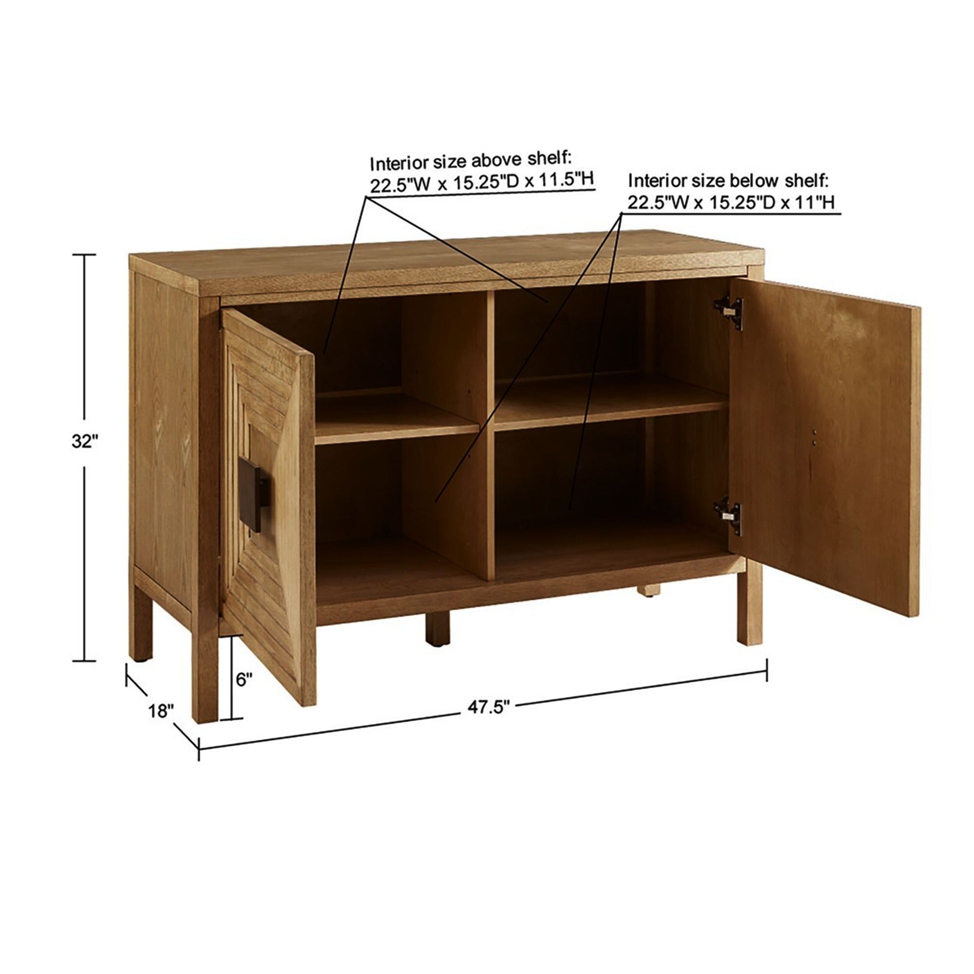 2-Door Accent Cabinet with Adjustable Shelves image 5