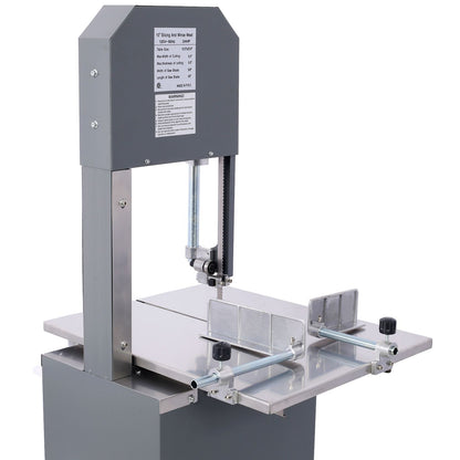 2-in-1 Commercial Butcher Band Saw and Sausage Stuffer - cutting meat