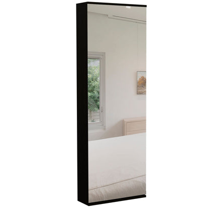 2 Piece Bedroom Set, London Armoire + Baltimore Shoe Rack, Black image 4