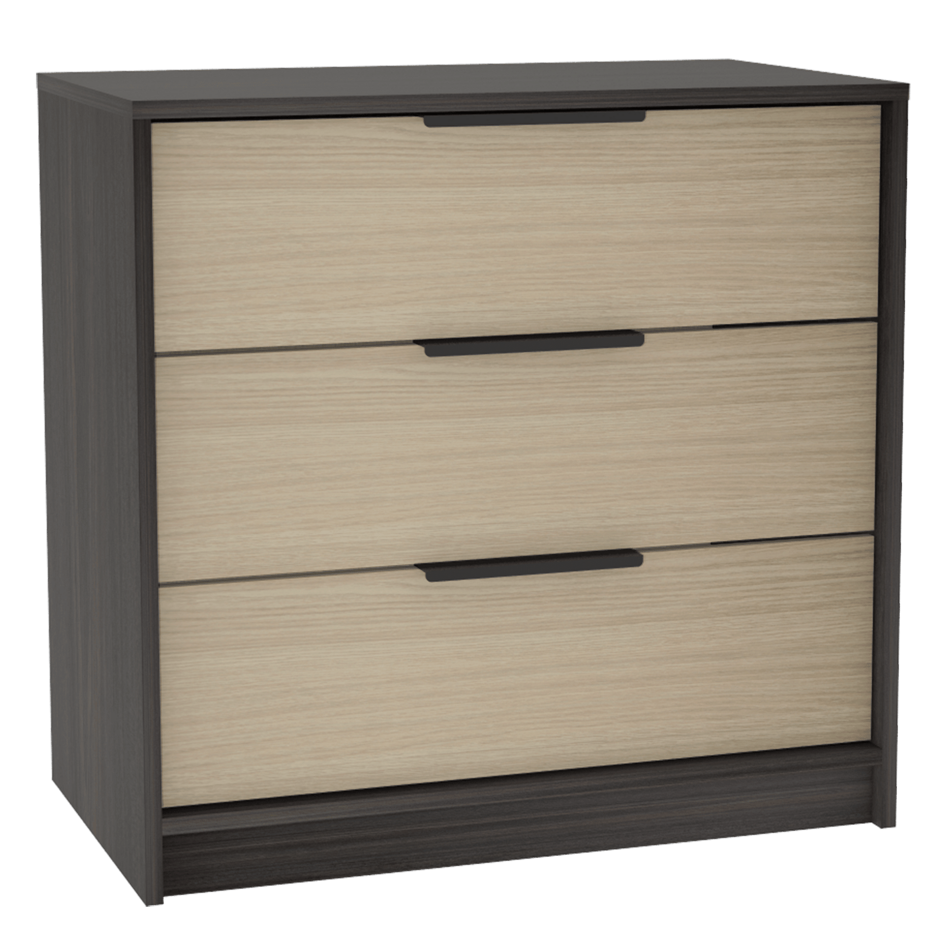 2 Piece Bedroom Set, London Armoire + Egeo 3 Drawers Dresser, Black / Pine image 4