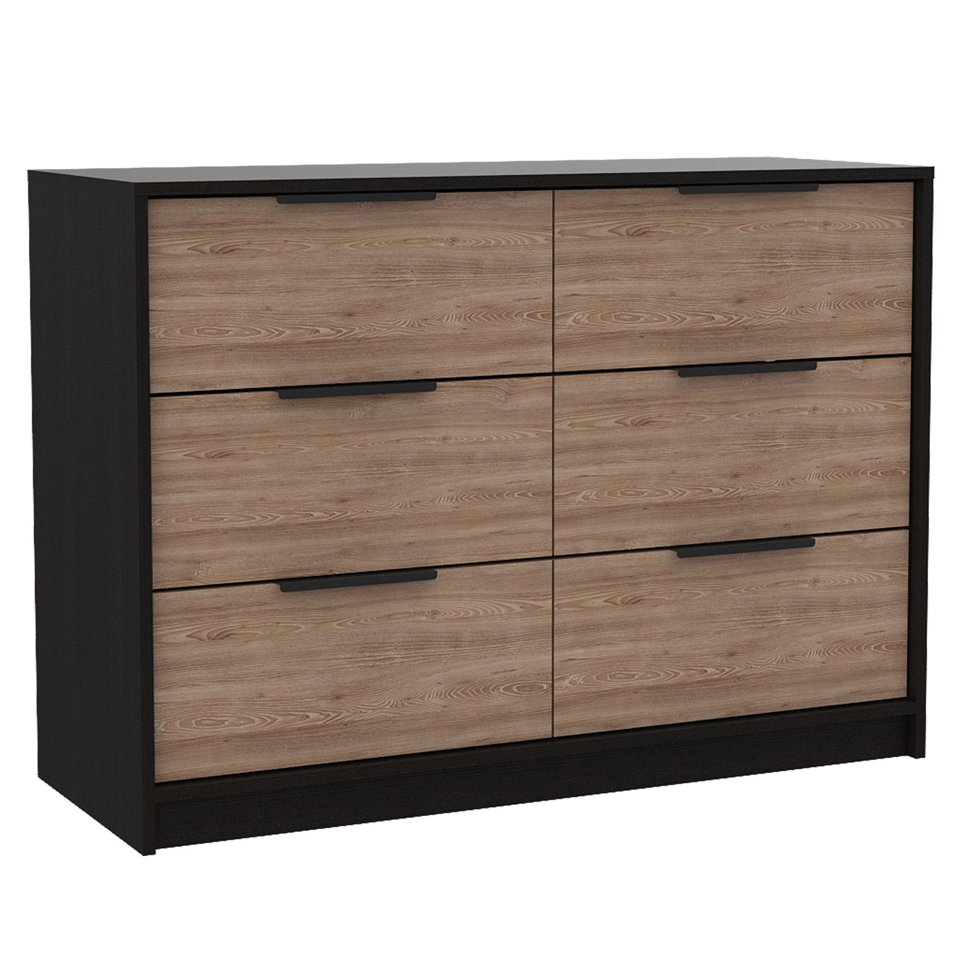 2 Piece Bedroom Set, London Armoire + Egeo 4 Drawer Dresser, Black / Pine image 4