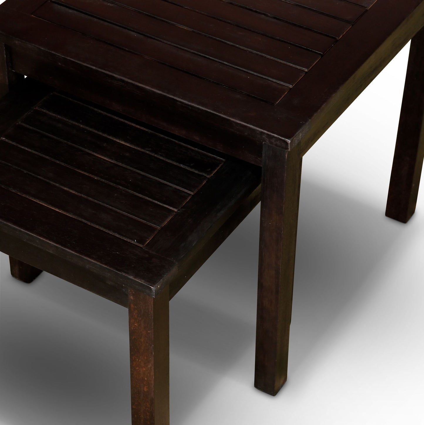 2-Piece Eucalyptus Nesting Table Set, Espresso image 4