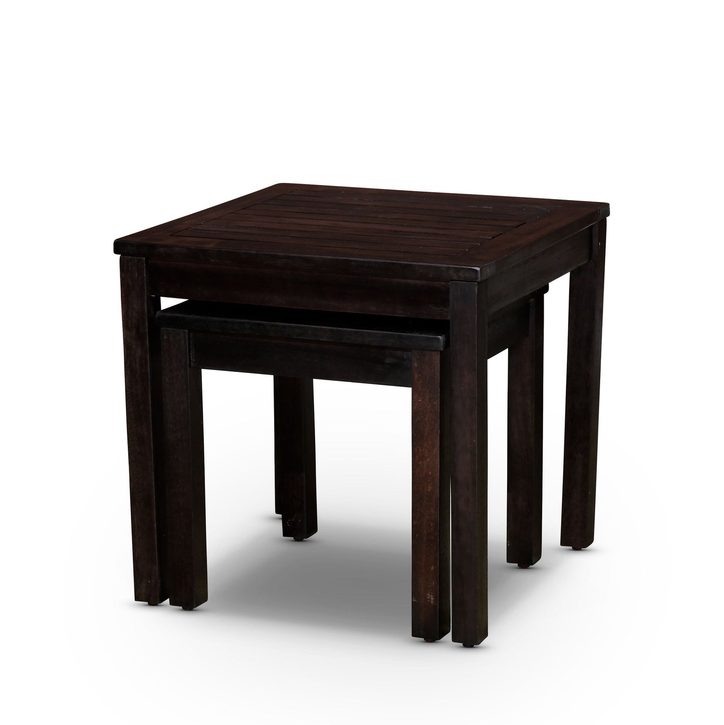 2-Piece Eucalyptus Nesting Table Set, Espresso image 3
