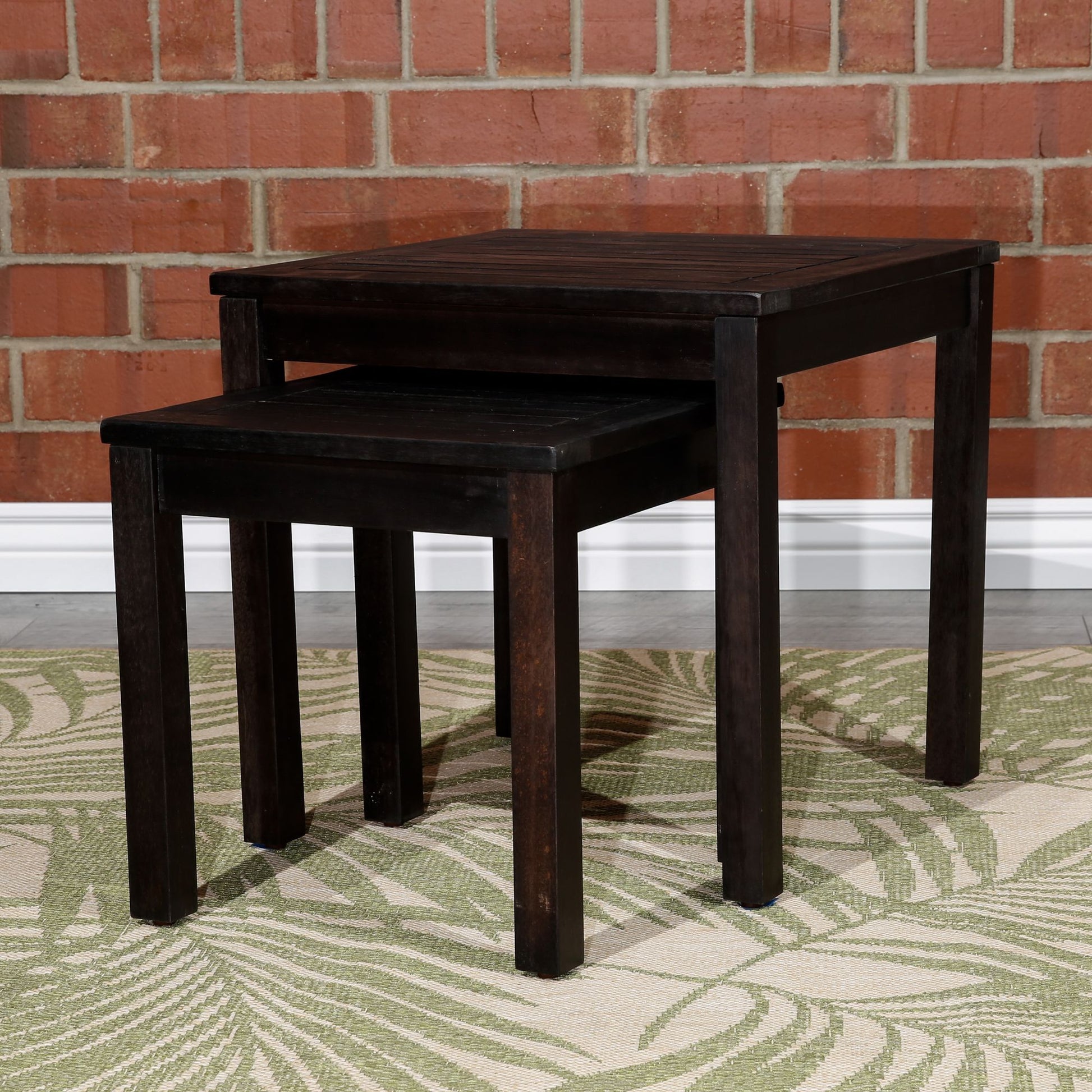 2-Piece Eucalyptus Nesting Table Set, Espresso image 7