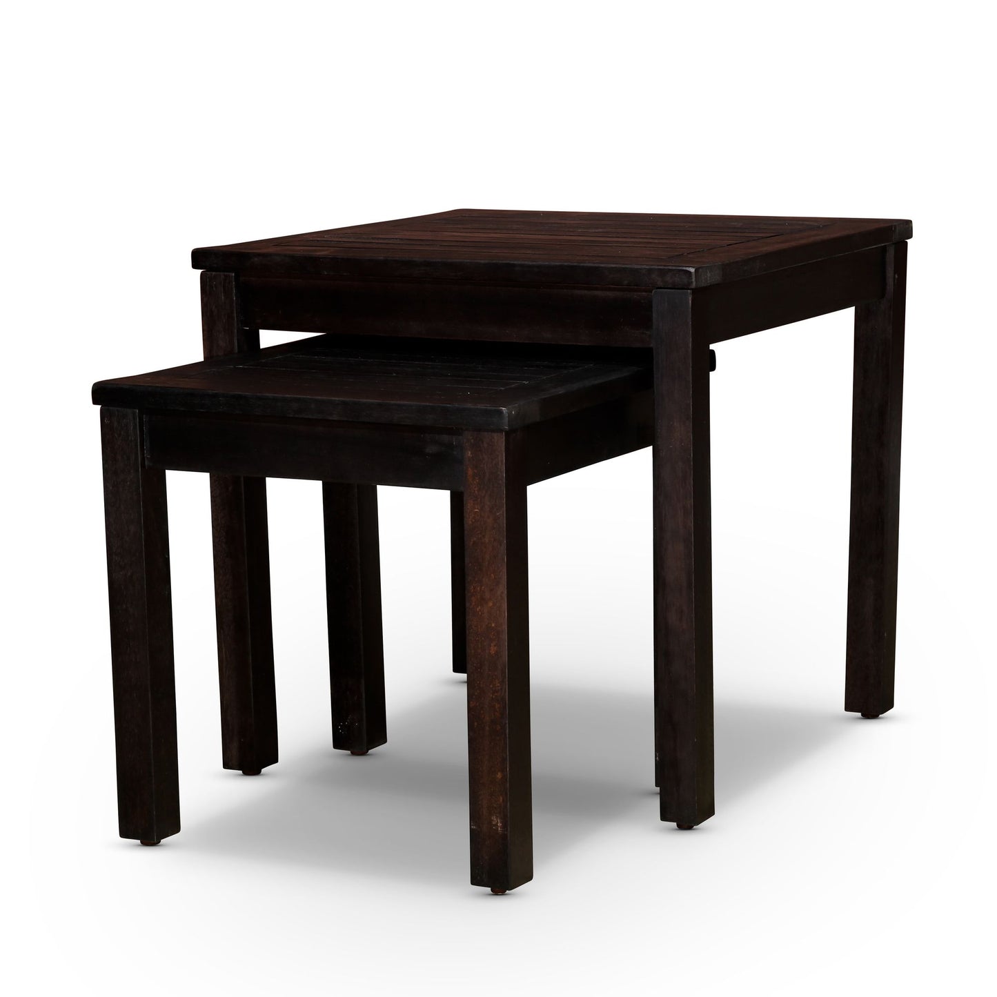 2-Piece Eucalyptus Nesting Table Set, Espresso image 2