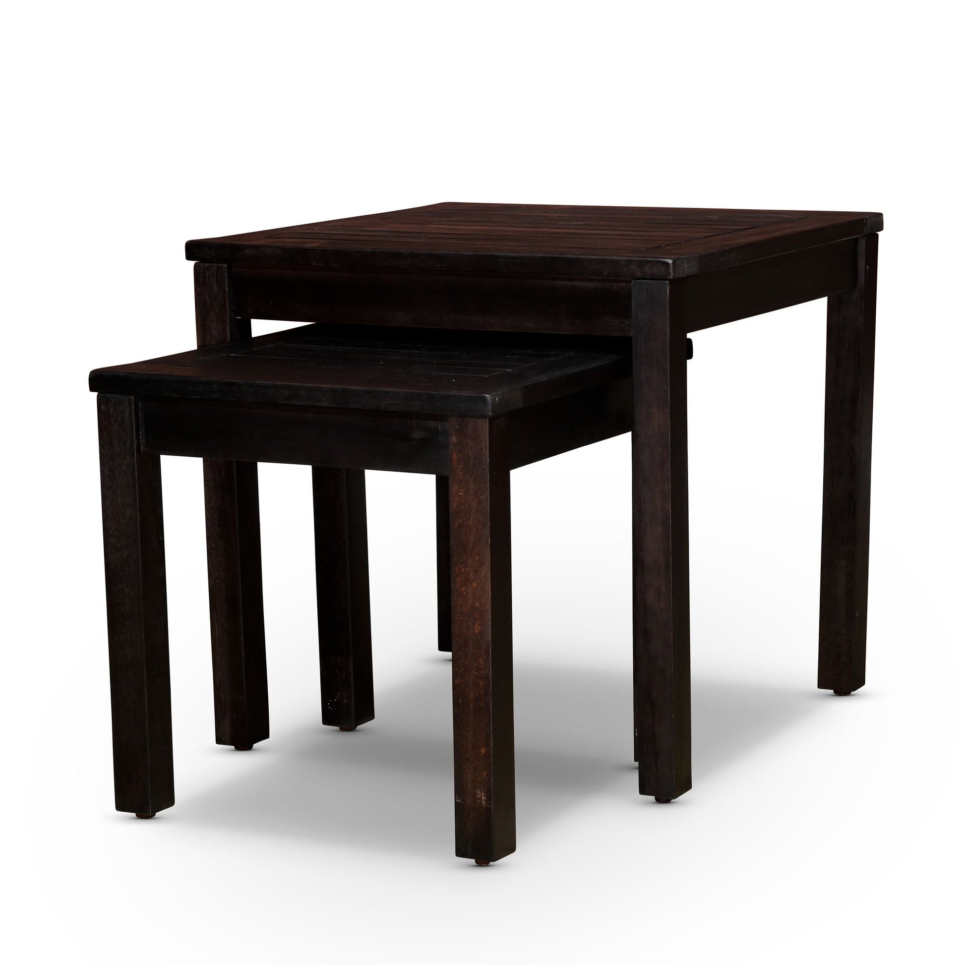 2-Piece Eucalyptus Nesting Table Set, Espresso image 2