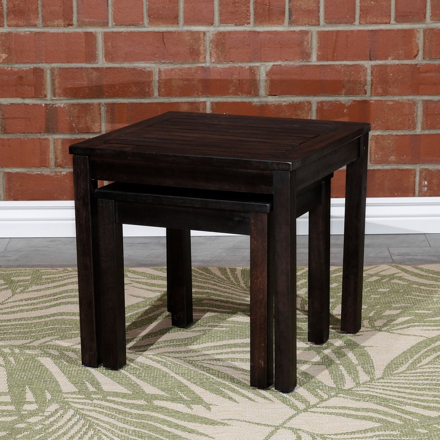 2-Piece Eucalyptus Nesting Table Set, Espresso image 5