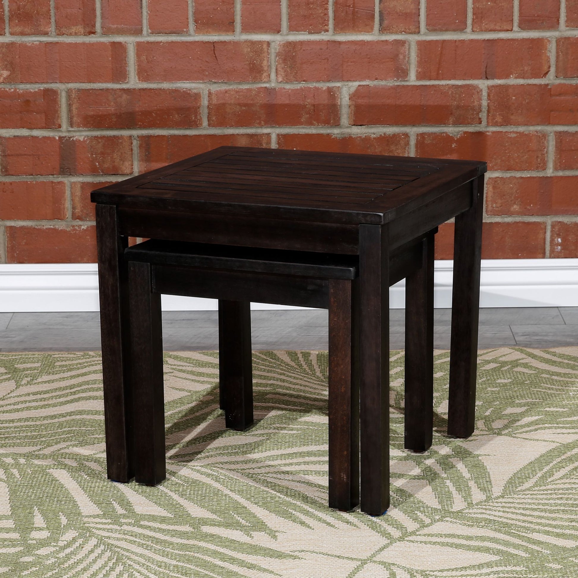2-Piece Eucalyptus Nesting Table Set, Espresso image 5