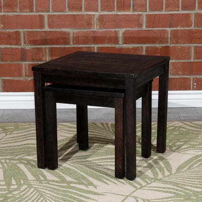 2-Piece Eucalyptus Nesting Table Set, Espresso image 5