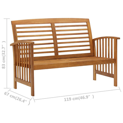 2 Piece Patio Lounge Set Solid Acacia Wood image 8