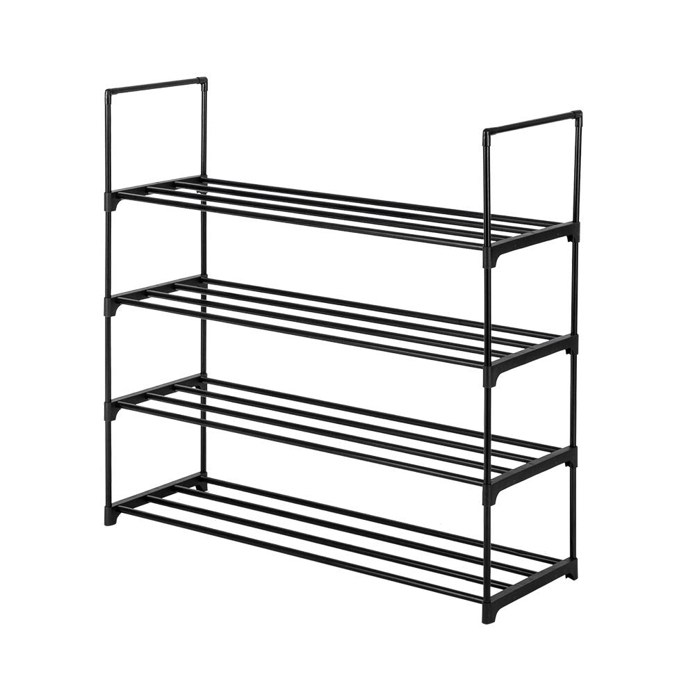 2 Set 4 Tiers Shoe Rack Tower Storage Organizer Gray - Stacked Configuration