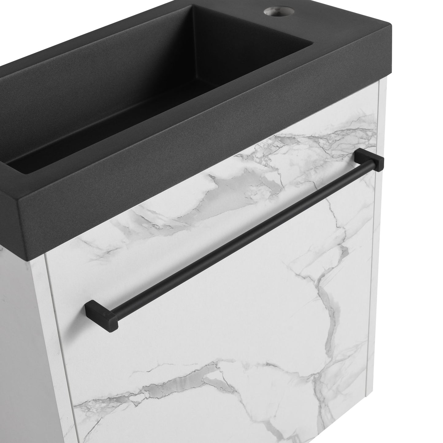 20'' Floating Wall-Mounted Bathroom Vanity with Resin Sink & Soft-Close Cabinet Door image 19