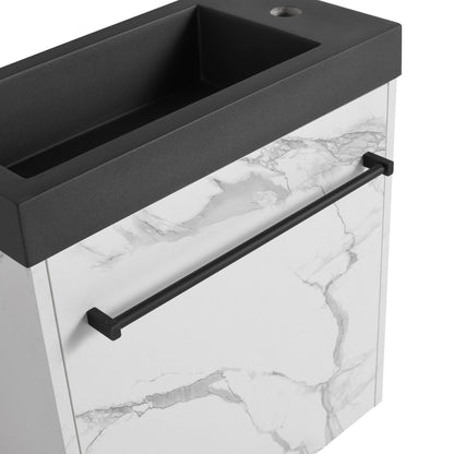 20'' Floating Wall-Mounted Bathroom Vanity with Resin Sink & Soft-Close Cabinet Door image 19