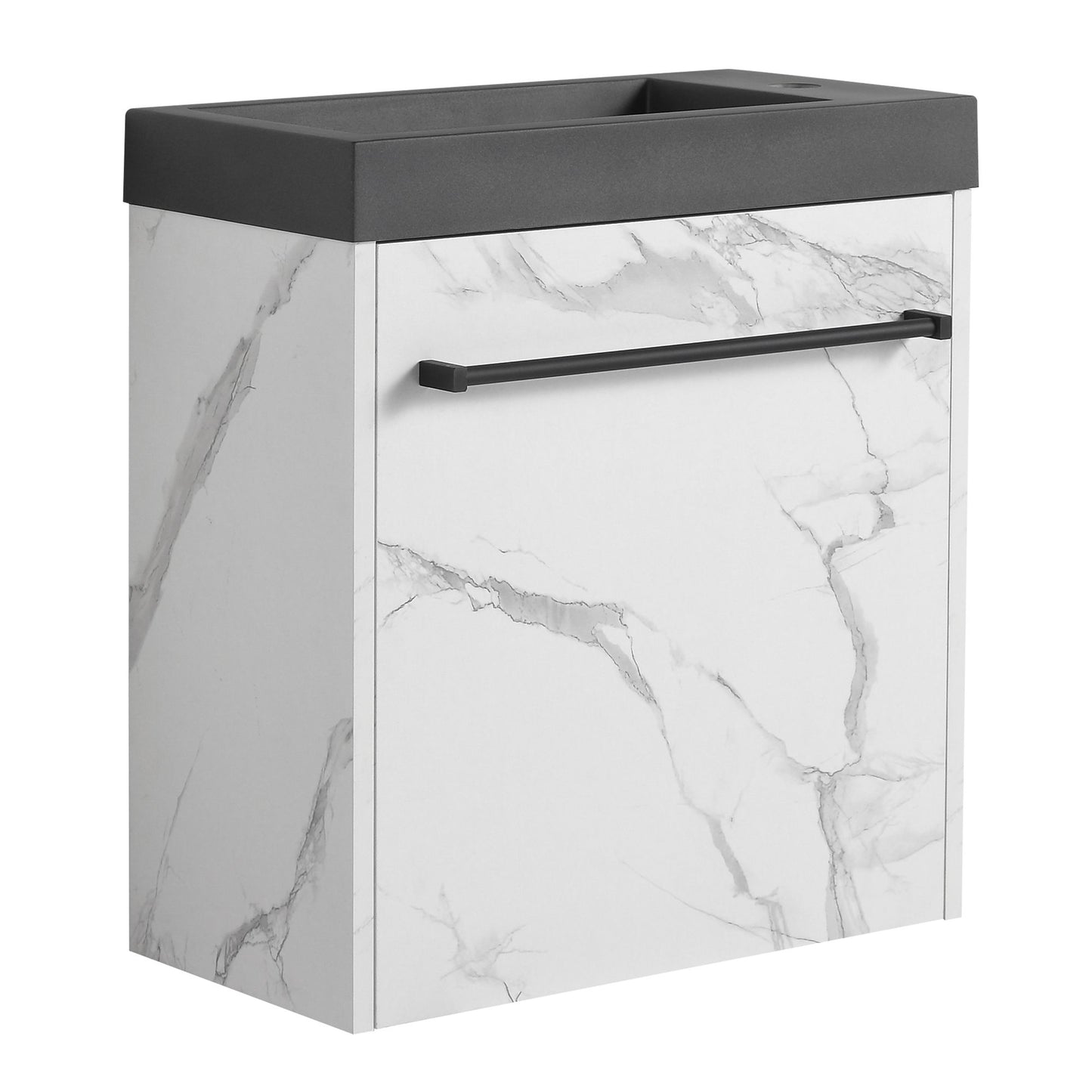 20'' Floating Wall-Mounted Bathroom Vanity with Resin Sink & Soft-Close Cabinet Door image 15