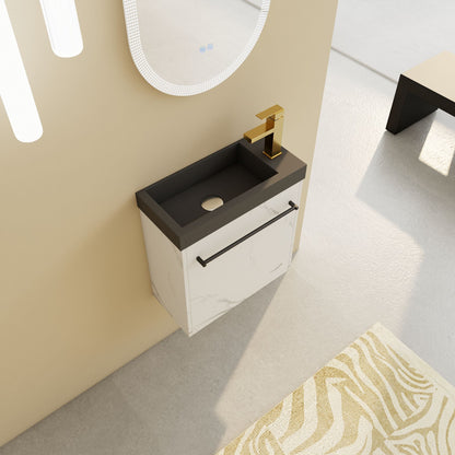 20'' Floating Wall-Mounted Bathroom Vanity with Resin Sink & Soft-Close Cabinet Door image 6