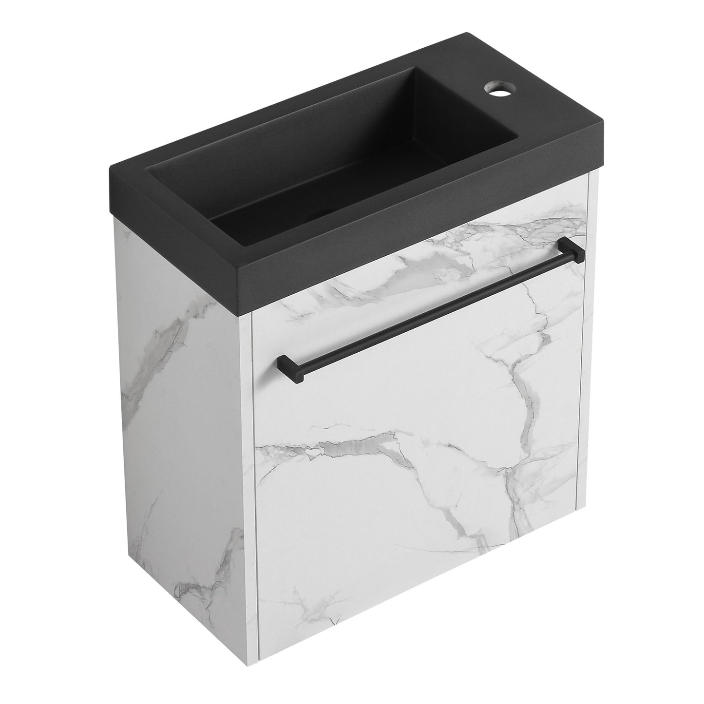 20'' Floating Wall-Mounted Bathroom Vanity with Resin Sink & Soft-Close Cabinet Door image 17