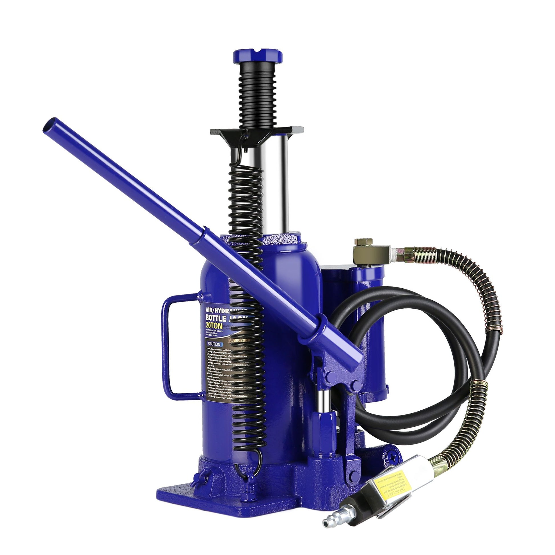 20 Ton Pneumatic Air Hydraulic Bottle Jack with Manual Hand Pump Heavy Duty Auto Truck Travel Trailer Repair Lift image 5