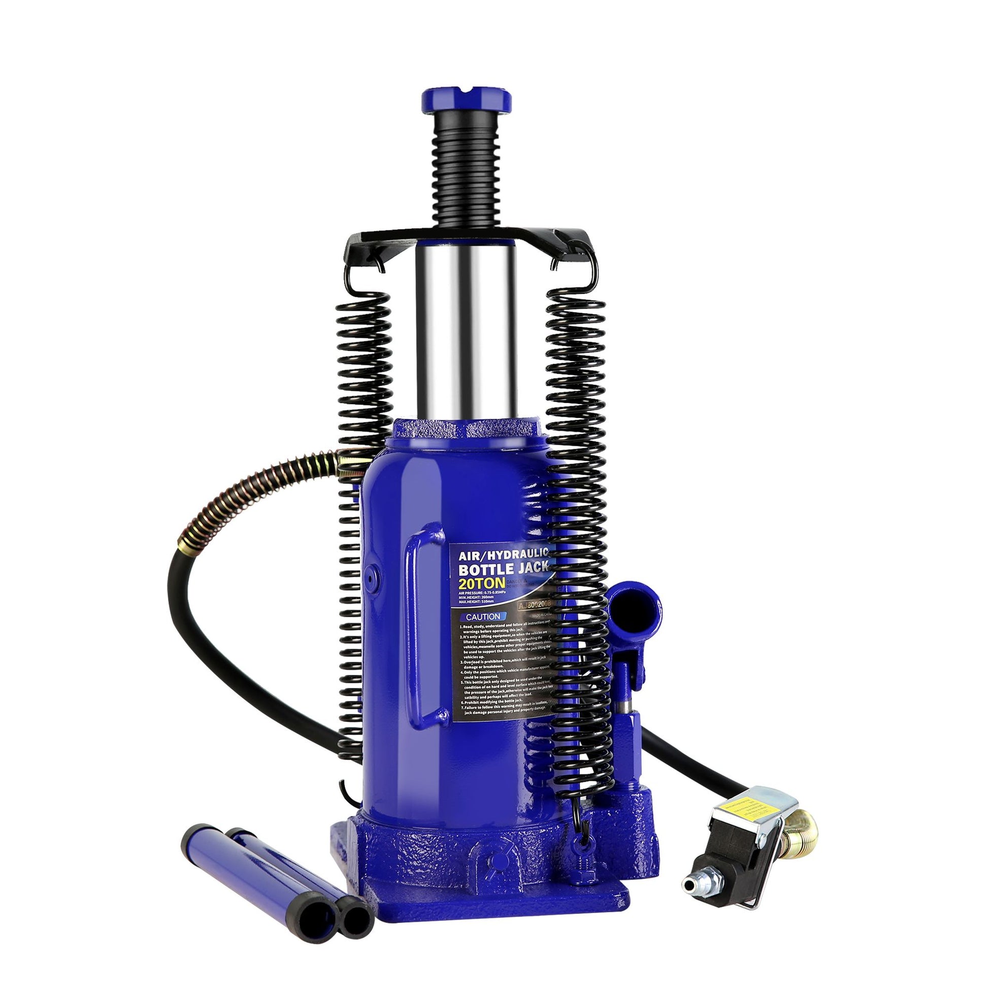 20 Ton Pneumatic Air Hydraulic Bottle Jack with Manual Hand Pump Heavy Duty Auto Truck Travel Trailer Repair Lift image 1