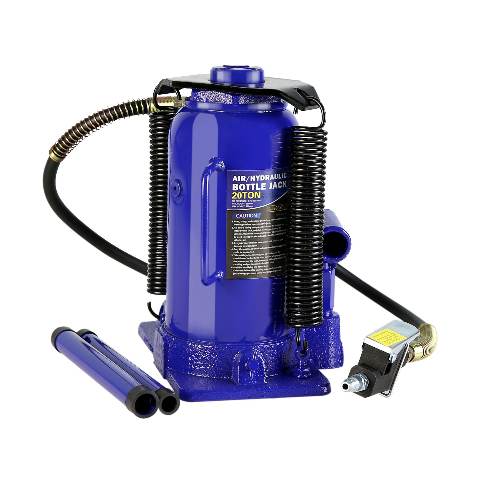 20 Ton Pneumatic Air Hydraulic Bottle Jack with Manual Hand Pump Heavy Duty Auto Truck Travel Trailer Repair Lift image 6