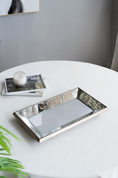 20x12 vintage wall mirror with floral accents