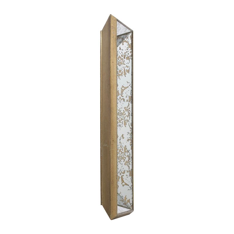 Floral accent detail on mirror frame