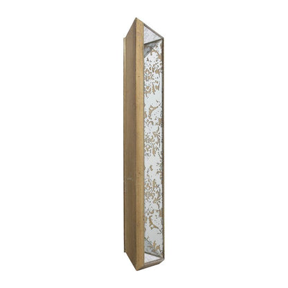 Floral accent detail on mirror frame