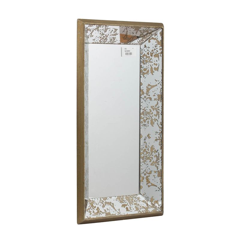 Mirror with weathered wood backing