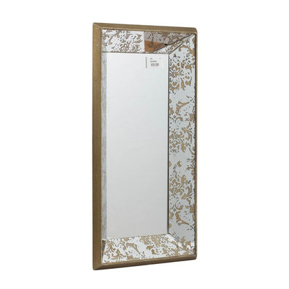 Mirror with weathered wood backing