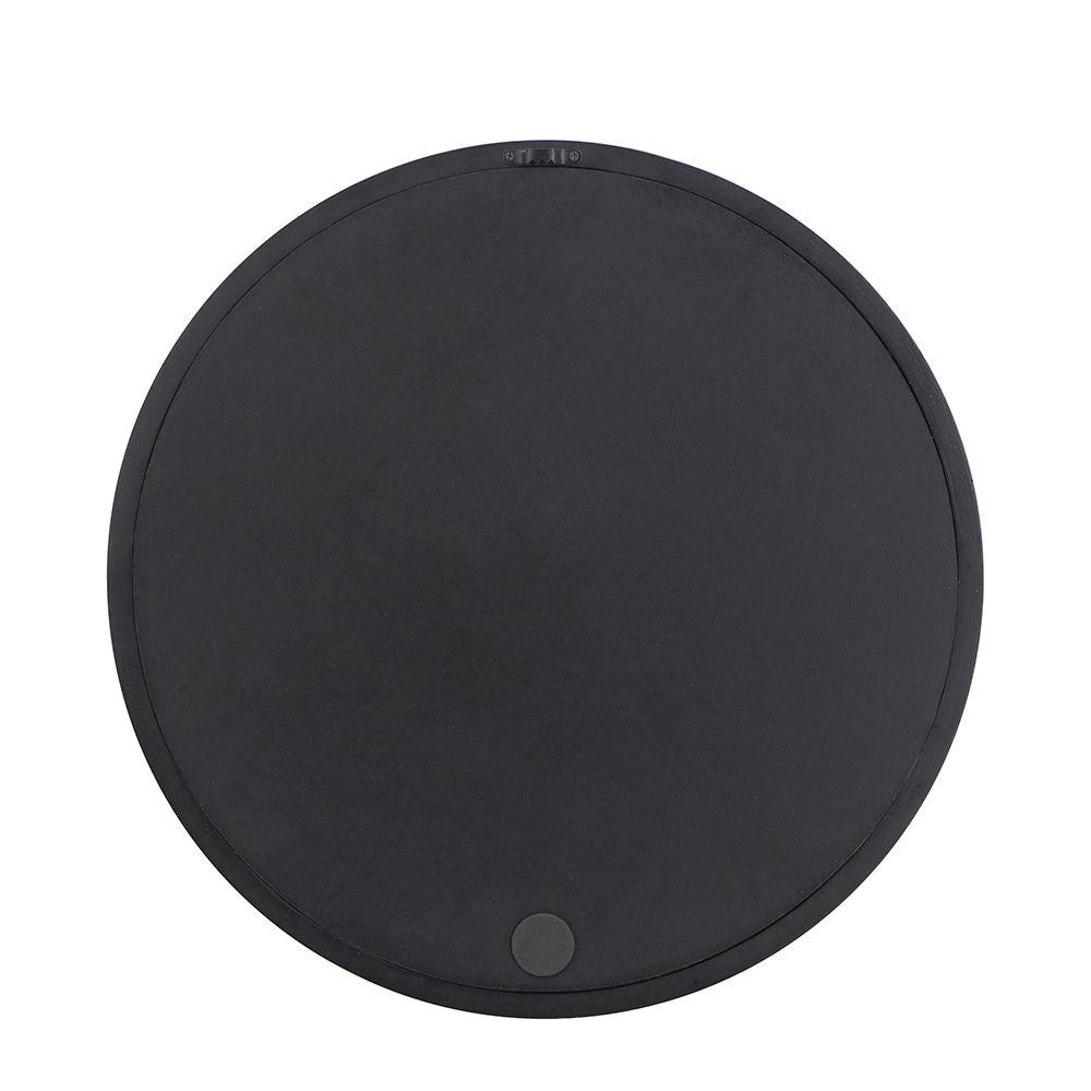 20" x 20" Circle Wall Mirror with Wooden Frame and Black Finish, Wall Mirror for Living Room, Dining Room, Foyer, Bathro image 15