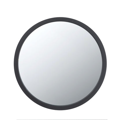 20" x 20" Circle Wall Mirror with Wooden Frame and Black Finish, Wall Mirror for Living Room, Dining Room, Foyer, Bathro image 6