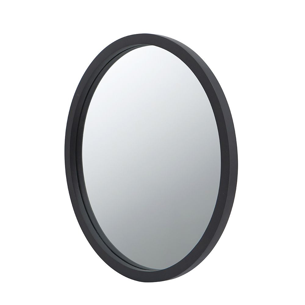 20" x 20" Circle Wall Mirror with Wooden Frame and Black Finish, Wall Mirror for Living Room, Dining Room, Foyer, Bathro image 13