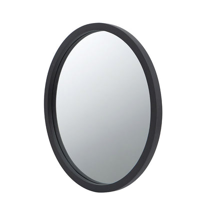 20" x 20" Circle Wall Mirror with Wooden Frame and Black Finish, Wall Mirror for Living Room, Dining Room, Foyer, Bathro image 13
