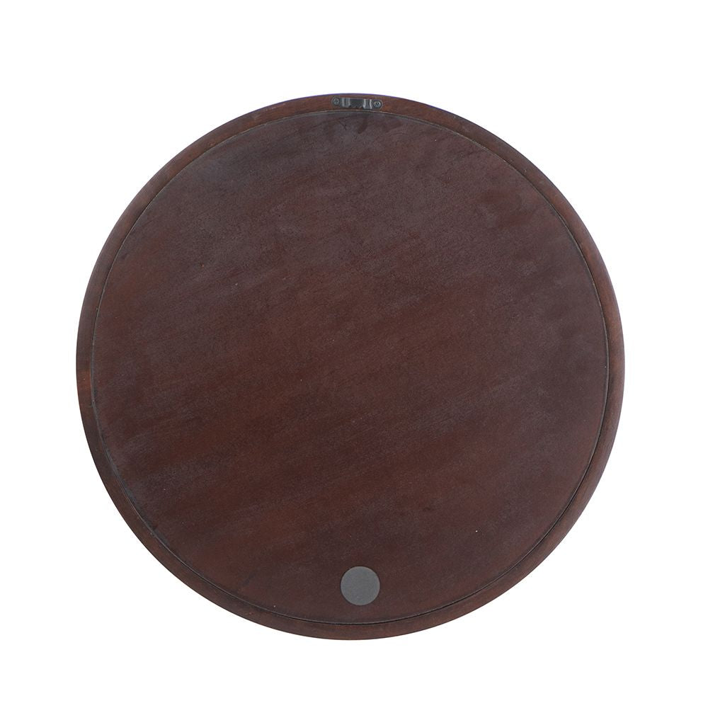 20" x 20" Circle Wall Mirror with Wooden Frame and Walnut Finish,Wall Mirror for Living Room Dining Room image 15