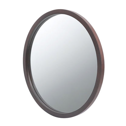 20" x 20" Circle Wall Mirror with Wooden Frame and Walnut Finish,Wall Mirror for Living Room Dining Room image 13