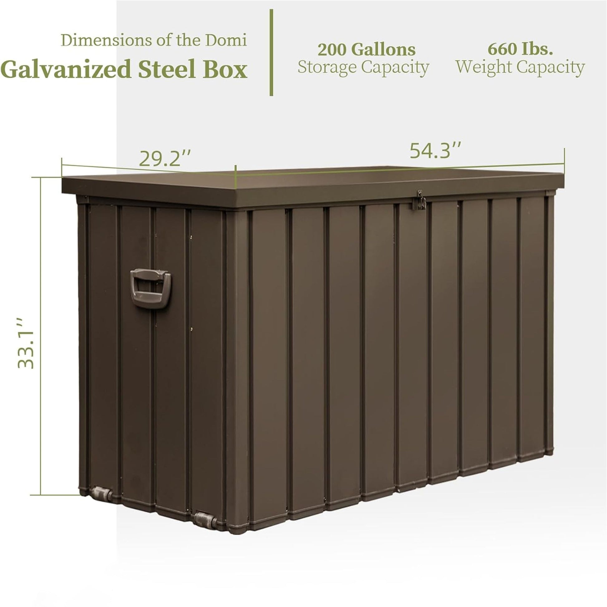 200 Gallon Outdoor Storage Deck Box Waterproof, Large Patio Storage Bin for Outside Cushions, Throw Pillows, Garden Tool image 7